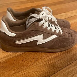 Brown and White Women’s Sneakers